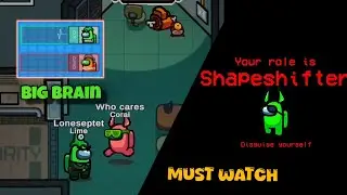 Big Brain scientist | Shapeshifter domination 😈🔥 | Among us gameplay no commentary