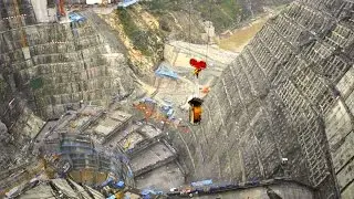 Construction of the largest arch dam in the world