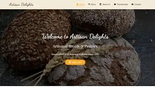 Comment Créer une Landing Page Élégante pour une Boulangerie | HTML CSS JS