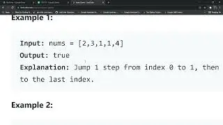 Jump Game  LeetCode Solution and Editorial
