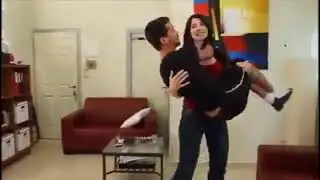 wife lift and carry husband