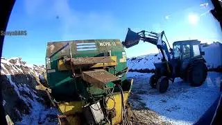 Погрузка сенажа с МТЗ-82.1 (КУН-10)