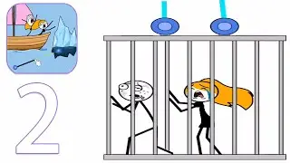 Escape Rope - Funny Stickman Puzzle Game - levels 31 - 60  - Gameplay Walkthrough