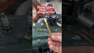 Replacing the spark plug wires on a 1928 Ford model A 