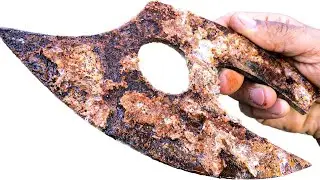 The most Beautiful Resin Handle!!!Restoration of an Old Rusty Hunting Knife!