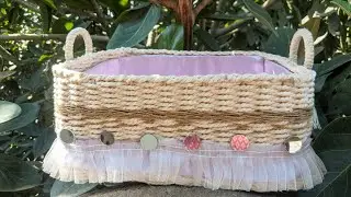 Turns Waste Into treasure Basket: Knoted With Love:Jute& Macrame Tutorial #knitted
