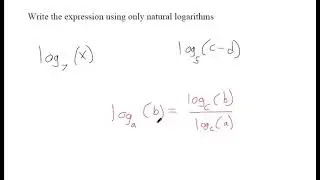 Write the expression using only natural logarithms