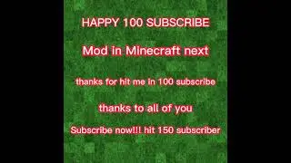 THANKS FOR HIT 100 SUBSCRIBER!!