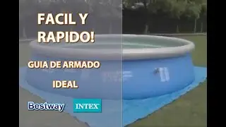 RAPIDO Y FACIL! Como Armar una pileta de lona Bestway con aro inflable! APTO INTEX - SOL DE VERANO