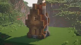 Красивый маленький средневековый домик в MINECRAFT