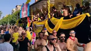 Gay pride parade DEMONSTRATION PRIDE LGTBI BCN June 2018: Dancing