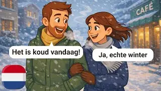 Dutch Listening Practice for Beginners (With Subtitles) | A1-A2 | Snowy Days