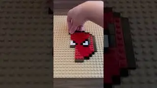 Making SPIDER-MAN's Mask Art using LEGO
