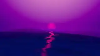 Relaxing music with 3D animated ocean waves || Calm Sunset Ocean Animation