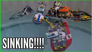 LEGO BOATS SINKING RACE !!