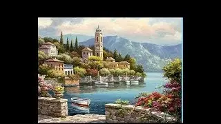 Средиземноморье.Мастер класс. Картина маслом.