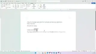 MS Word - How to change auto text for multiple combo box selection