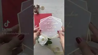 Acrylic Wedding Invitation with Gold Foil ❤️‍🔥✨