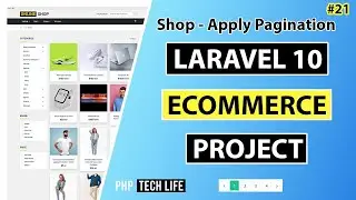 Laravel 10 Ecommerce Project | #21 Shop - Apply Pagination | Frontend | PHP Tech Life Hindi