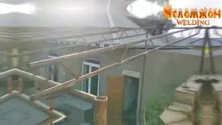 Навес из трубы.