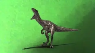 Green screen footage dinosaur
