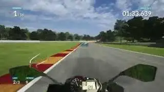 RIDE Gameplay 3lap helmet cam. Kawasaki ninja zx 6r 636