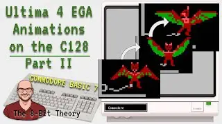 C128 re-creating Ultima 4 EGA Opening Sequence Part 2. In Commodore Basic on the VDC Chip
