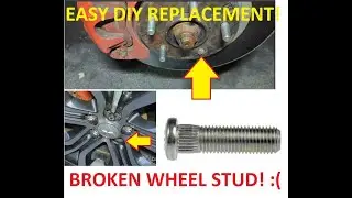 How to replace a broken wheel stud. (Mitsubishi Outlander)