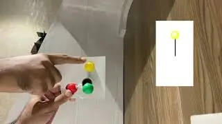 Draw a 3D molecule on a 2D plane