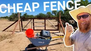 How to install a CHEAP Barbed Wire fence