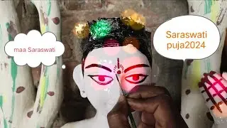 Saraswati idol eye kaise banaye