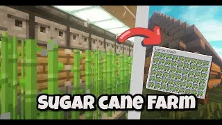 Minecraft Sugar Cane Farm - Super Easy - Automatic | 1.20+