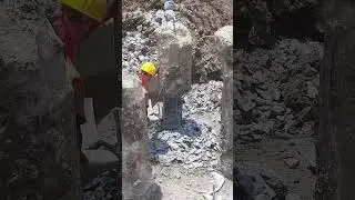 পাইল হেড ব্রেকিং|| Pile head breaking in construction project #piles #head #breaking #hilti #civil