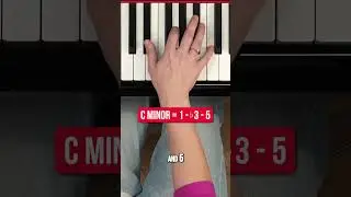 Transform C Major to C Minor by flattening the 3rd. Simple yet essential!✨ #piano #pianotips #chords