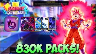 830k Packs With MONARCH MOON 15+ Luck Potion! In Anime Card Clash Roblox