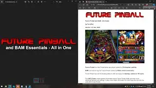 Future Pinball and BAM Essentials AIO - COMPLETE : Part 2 - Info Guide
