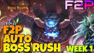 F2P AUTO BOSS RUSH !!! WEEK 1 SUMMONERS WAR