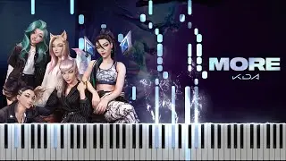 K/DA - MORE Piano Cover | Tutorial