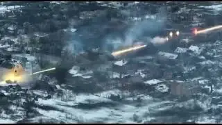 Ukraine 93rd Brigade's BMP-2 Shelling Russian Positions In/around Bakhmut
