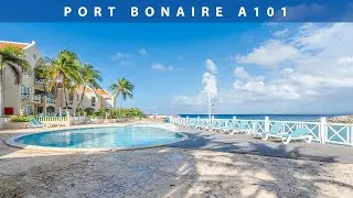 Apartment at Port Bonaire with bay and sea views at Plaza Resort. Including pool and sun terrace
