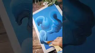 Tutoriál na monochromatický 3D abstrakt 💙 