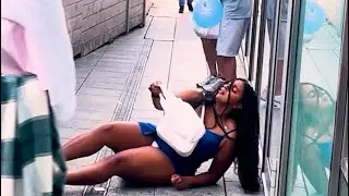 The Moment Fear Knocked Her to the Ground!