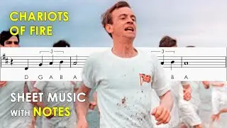 Chariots of Fire | Sheet Music with Easy Notes for Recorder, Violin Beginners Tutorial | Vangelis
