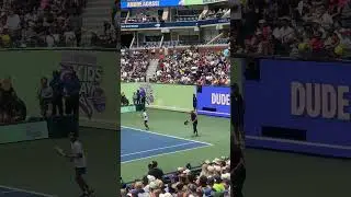 Andre Agassi Playing With Pan at US Open#shorts