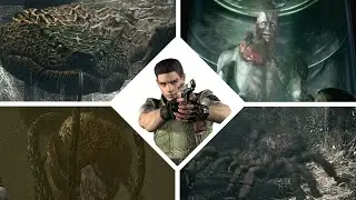 Resident Evil 1 Remake - ALL BOSSES (Chris Story)
