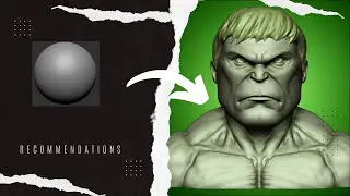 HULK BUST ⚡⚡|| Speed sculpt with voice over || Zbrush