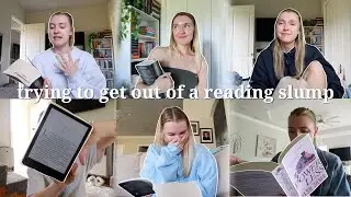 trying to get out of a reading slump (spoiler free mood reading vlog)