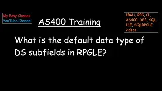 What is the default data type of DS subfields in RPGLE