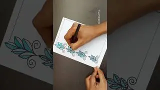 Quick and easy design border for project work|Project border design #shorts #shortvideo #short#video