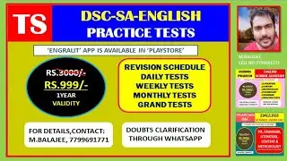 TS DSC SA ENGLISH TEST SERIES | BEST ONLINE COACHING | 7799691771 | JL,DL,PL,EMRS,PIE,SET,NET|